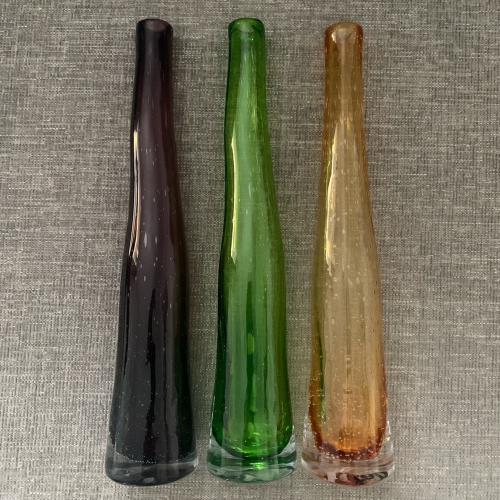 Decorative Glass Vases (set of 3)